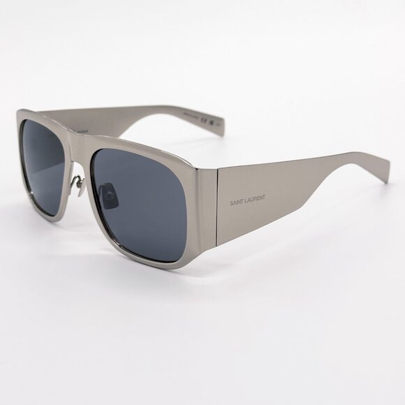 NEW SAINT LAURENT SL636 002 SUNGLASSES UNISEX SILVER SUNGLASSES SAINT LAURENT - Picture 8 of 11